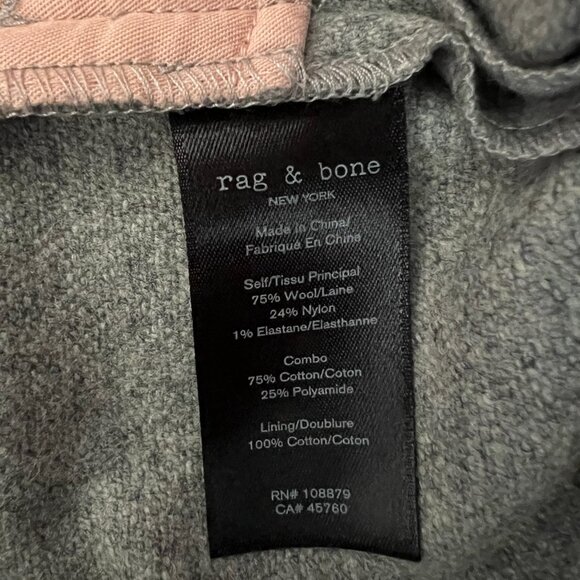 Rag & bone Wool Libby Pant/Trouser In Gray Size 2 - Picture 15 of 16